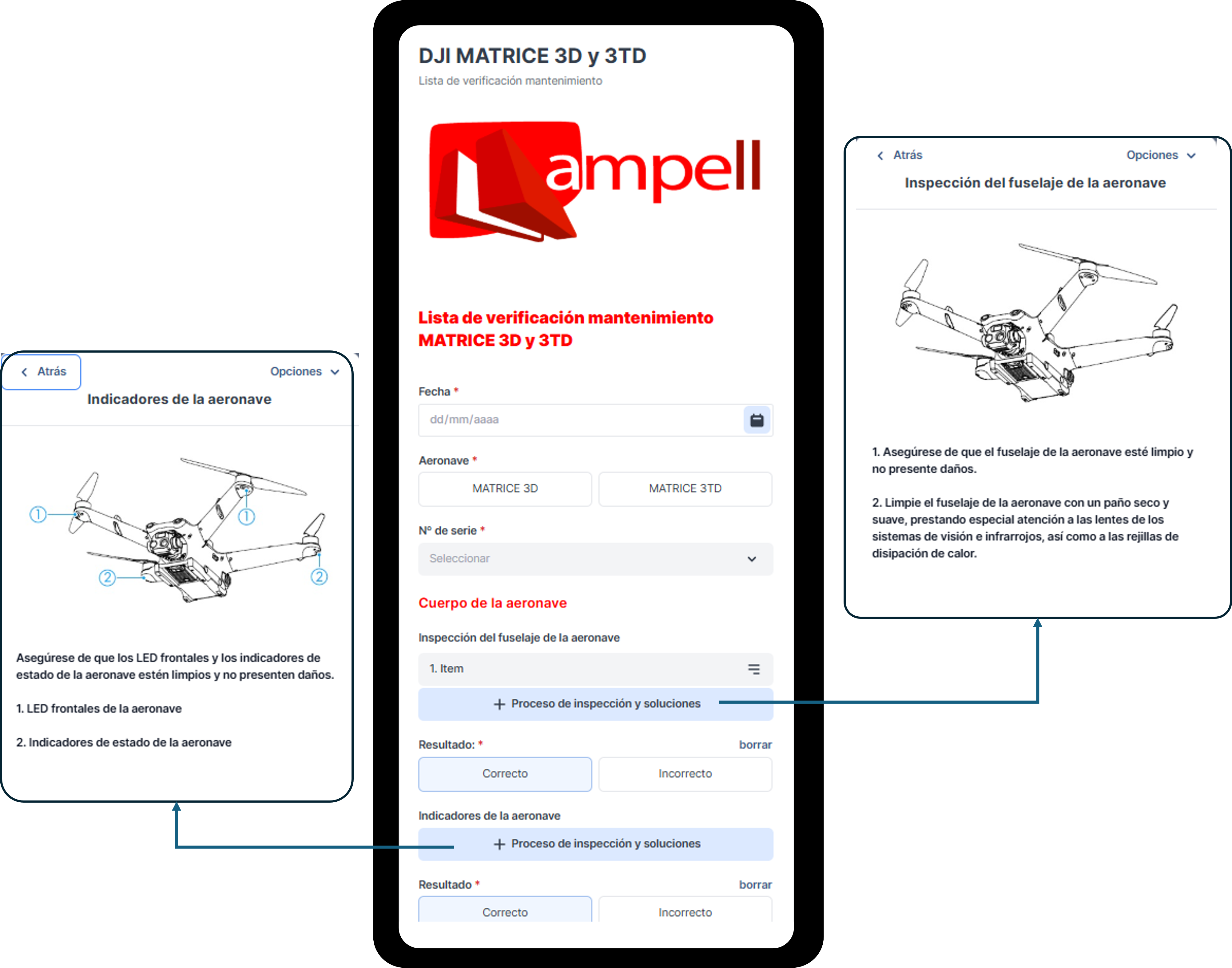 Gestión de Registros mantenimiento drones desde el Móvil